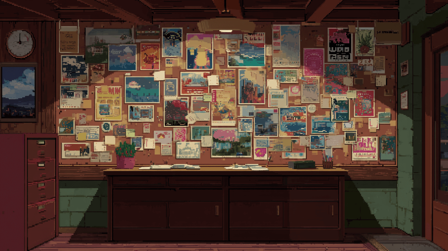 Events corkboard background